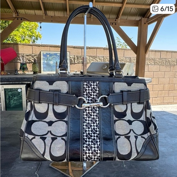 Coach Black and Gray Satchel - Picture 1 of 6